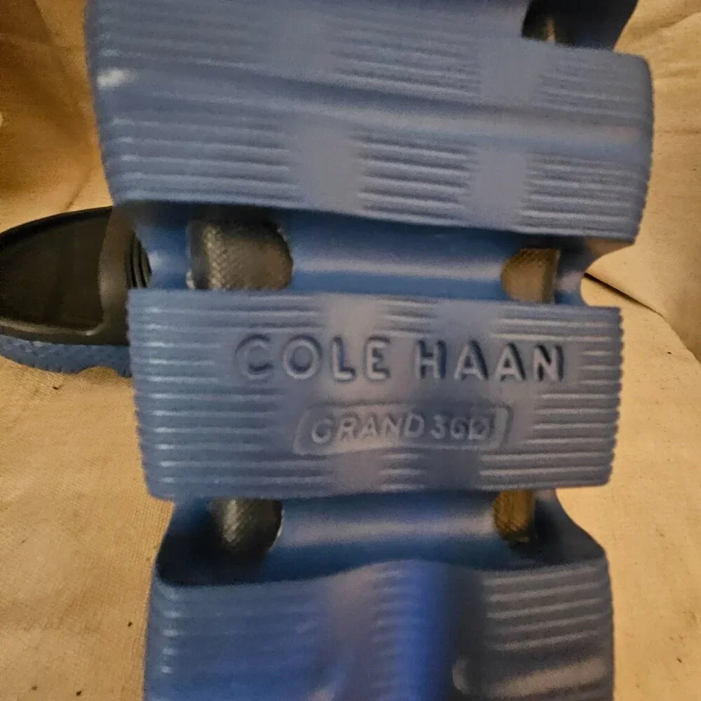 Men's Cole Haan ZeroGrand Blue Slides Sandals NEW in Box Shoes Sz 11 - Picture 7 of 7